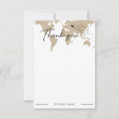 Travel Adventure Baby shower bedankkaart (Voorkant)