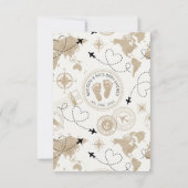 Travel Adventure Baby shower bedankkaart (Achterkant)