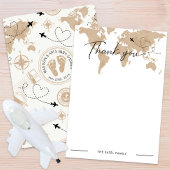 Travel Adventure Baby shower bedankkaart