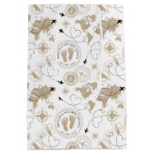 Travel Adventure Baby shower Gift Bag Medium Cadeauzakje (Achterkant)