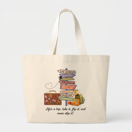 Travel Adventure Canvas tas (Voorkant)