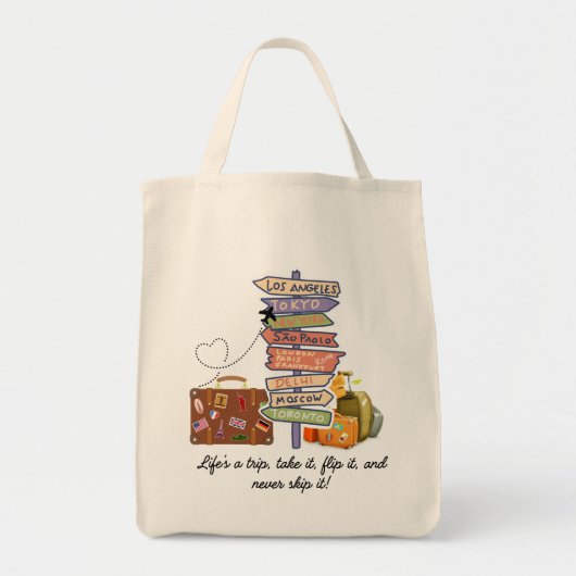 Travel Adventure Canvas tas (Voorkant)