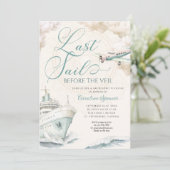 Travel Adventure Cruise Bachelorette Party Kaart (Staand voorkant)