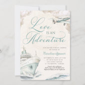 Travel Adventure Cruise Engagement Party Kaart (Voorkant)