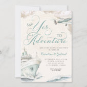 Travel Adventure Cruise Engagement Party Kaart (Voorkant)