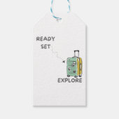 Travel Adventure Gift Labels Ready Set Explore Cadeaulabel (Voorkant)