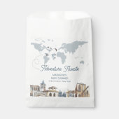 Travel Adventure World Map Airplane Baby Shower  Bedankzakje (Voorkant)