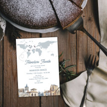 Travel Adventure World Map Airplane Baby Shower