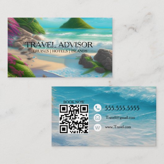Travel Advisor Islands Visitekaartje (Voorkant / Achterkant)