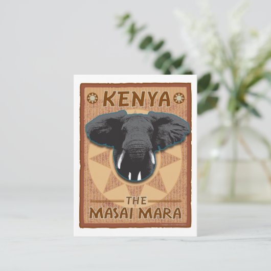 TRAVEL-Afrika-Kenia- Briefkaart (Staand voorkant)