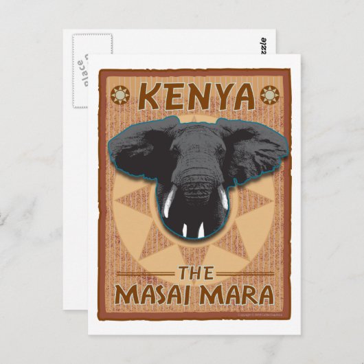 TRAVEL-Afrika-Kenia- Briefkaart (Voorkant / Achterkant)