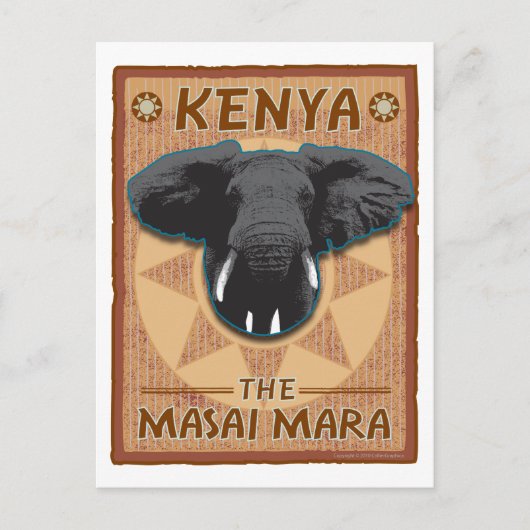 TRAVEL-Afrika-Kenia- Briefkaart (Voorkant)
