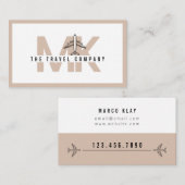 Travel Agency Agent Business Card Visitekaartje (Voorkant / Achterkant)