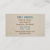 Travel Agency Beach Window With Surf Scene Visitekaartje (Achterkant)