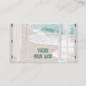 Travel Agency Beach Window With Surf Scene Visitekaartje (Voorkant)