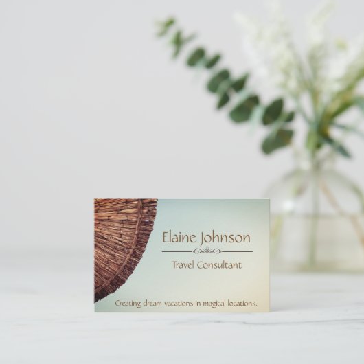 Travel Agency Consultant Specialist Visitekaartje (Staand voorkant)