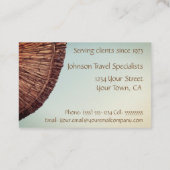 Travel Agency Consultant Specialist Visitekaartje (Achterkant)