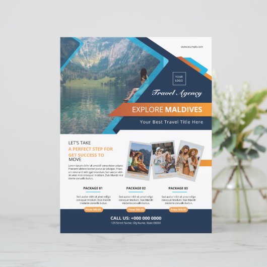 Travel Agency Flyer Template (Staand voorkant)