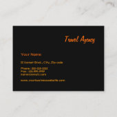 Travel Agency Tropical Island Visitekaartje (Achterkant)