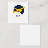 Travel Agency Vierkante Visitekaartje (Voorkant / Achterkant)