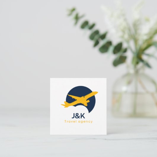 Travel Agency Vierkante Visitekaartje (Staand voorkant)