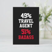 Travel Agent Badass-Kaart Kaart (Staand voorkant)