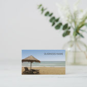 Travel Agent Beach Chairs Elegant Visitekaartje (Staand voorkant)