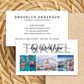 Travel Agent Consultant Fotocollage Visitekaartje