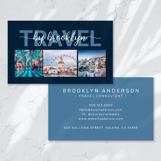 Travel Agent Consultant Fotocollage Visitekaartje