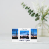 Travel agent drama sky oceanische marina sunset visitekaartje (Staand voorkant)