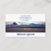 Travel agent drama sky oceanische strandzonsonderg visitekaartje (Achterkant)