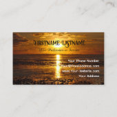 Travel agent drama sky oceanische strandzonsonderg visitekaartje (Achterkant)