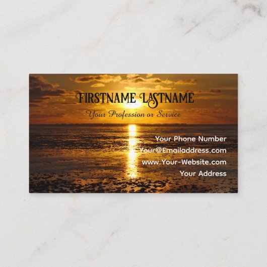 Travel agent drama sky oceanische strandzonsonderg visitekaartje (Achterkant)