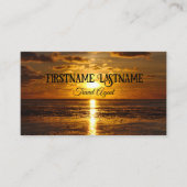 Travel agent drama sky oceanische strandzonsonderg visitekaartje (Voorkant)