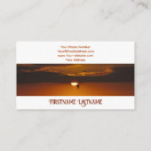 Travel agent drama sky oceanische strandzonsonderg visitekaartje (Achterkant)