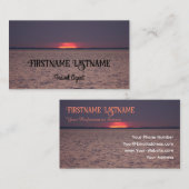 Travel agent drama sky oceanische strandzonsonderg visitekaartje (Voorkant / Achterkant)