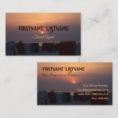 Travel agent drama sky oceanische strandzonsonderg visitekaartje (Voorkant / Achterkant)