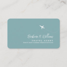 Travel Agent grayish blue Contactkaartje