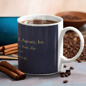 Travel-agent met gouden omhulling koffiemok