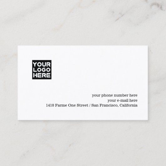 Travel Agent Modern Black White Business Card  Visitekaartje (Achterkant)