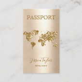 Travel Agent Passport Wereldkaart Boarding Pass Visitekaartje (Voorkant)