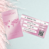 Travel Agent Passport Wereldkaart Boarding Pass Visitekaartje