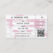Travel Agent Passport Wereldkaart Boarding Pass Visitekaartje (Achterkant)