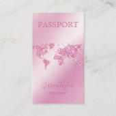 Travel Agent Passport Wereldkaart Boarding Pass Visitekaartje (Voorkant)
