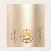 Travel Agent Passport Wereldkaart Voeg foto in Visitekaartje (Buitenkant ongevouwen)