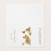 Travel Agent Passport Wereldkaart Voeg foto in Visitekaartje (Buitenkant ongevouwen)