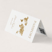 Travel Agent Passport Wereldkaart Voeg foto in Visitekaartje (Voorkant)