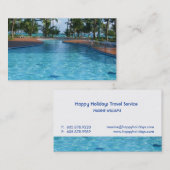 Travel Agent Pool Visitekaartje (Voorkant / Achterkant)