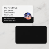 Travel Agent Specialist Palm Tree Silhouette Visitekaartje (Voorkant / Achterkant)