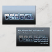 Travel agent tekstmasker blauwe marina schepen in  visitekaartje (Voorkant / Achterkant)